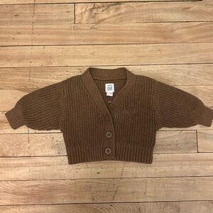 Baby Gap Brown Knit 0-3 Month Cardigan